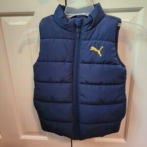 Navy Blue Puma Puffer Vest XXS 3/4 kids